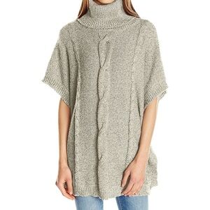 Jack by BB Dakota Keandre Oversized Cotton Turtleneck Poncho Sweater XS
